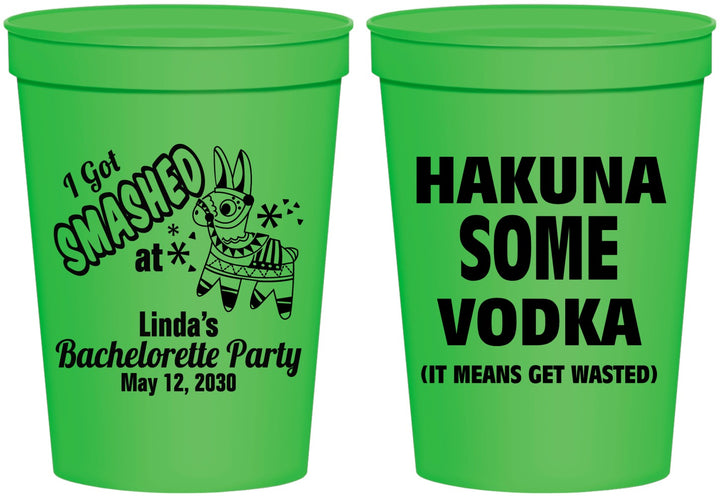 Personalized Bachelorette 16 oz Stadium Cups - Mexico Fiesta | 60008