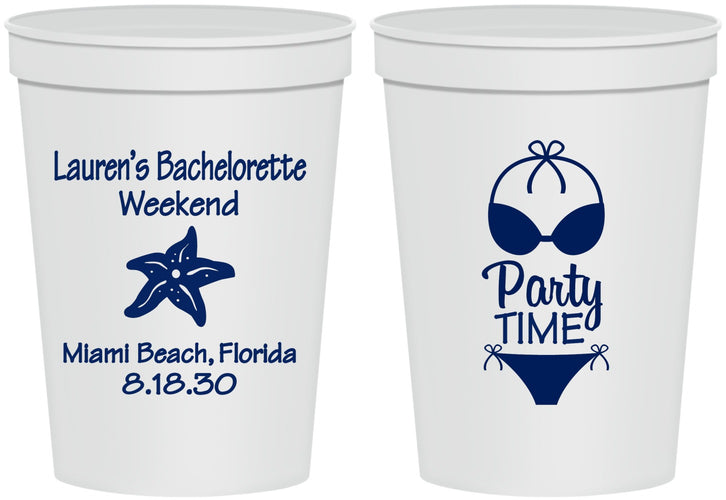 Personalized Bachelorette 16 oz Stadium Cups - Bikini | 60027