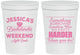 Personalized Bachelorette 16 oz Stadium Cups - Something Borrowed | 60028