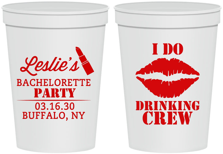 Personalized Bachelorette 16 oz Stadium Cups - I Do Drinking Team | 60031
