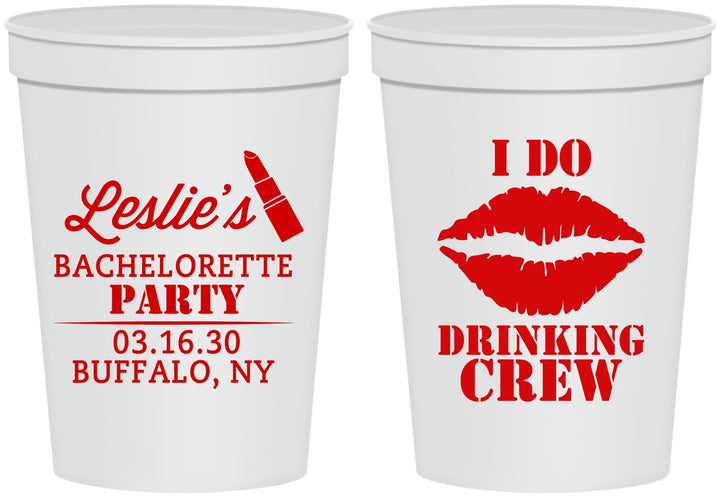 Personalized Bachelorette 16 oz Stadium Cups - I Do Drinking Team | 60031