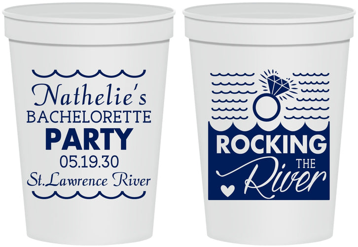 Personalized Bachelorette 16 oz Stadium Cups - Rocking The River | 60033