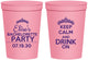 Personalized Bachelorette 16 oz Stadium Cups - Keep Calm Drink On | 60036