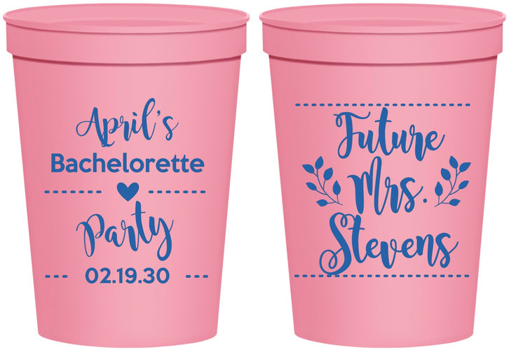 Personalized Bachelorette 16 oz Stadium Cups - Future Mrs | 60037