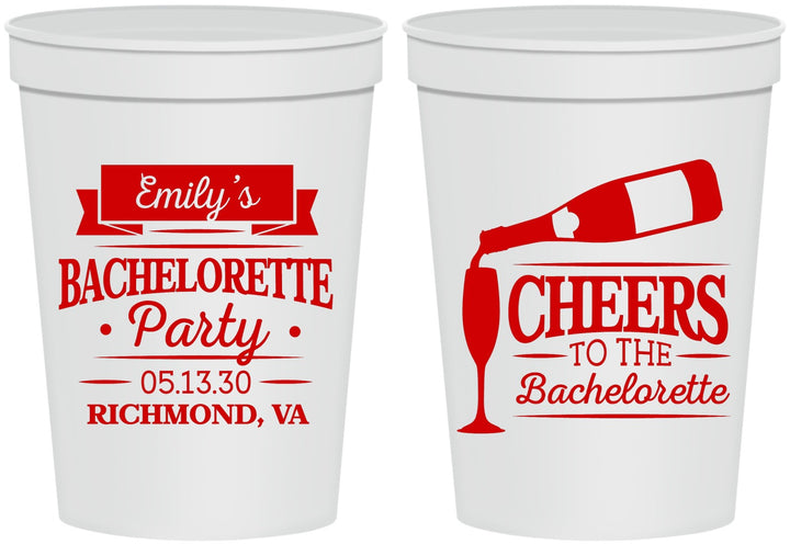 Personalized Bachelorette 16 oz Stadium Cups - Cheers | 60052
