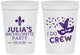 Personalized Bachelorette 16 oz Stadium Cups - Mardi Gras I Do Crew | 60063