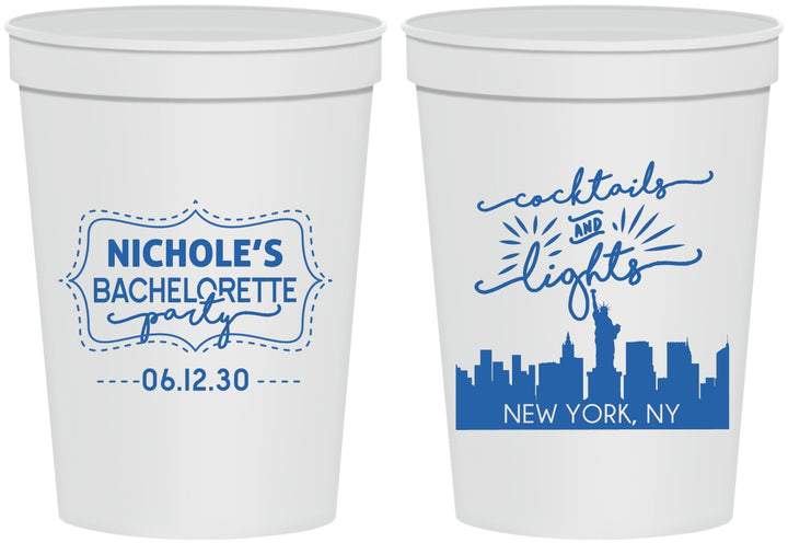 Personalized Bachelorette 16 oz Stadium Cups - New York | 60069