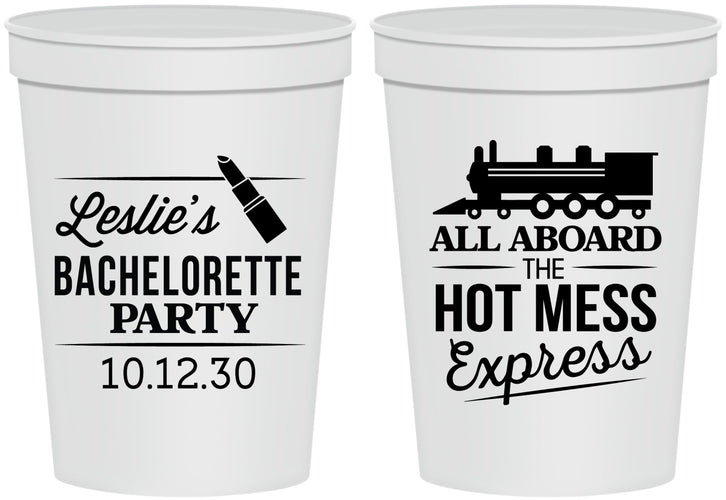 Personalized Bachelorette 16 oz Stadium Cups - Hot Mess Express | 60075