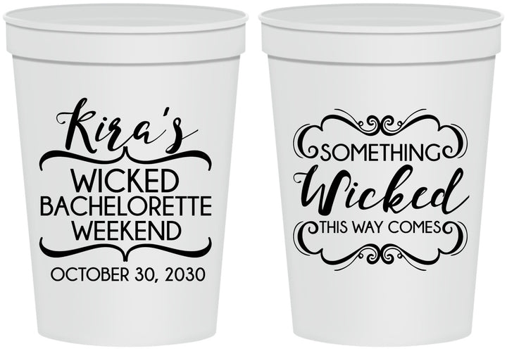 Personalized Bachelorette 16 oz Stadium Cups - Something Wicked | 60076