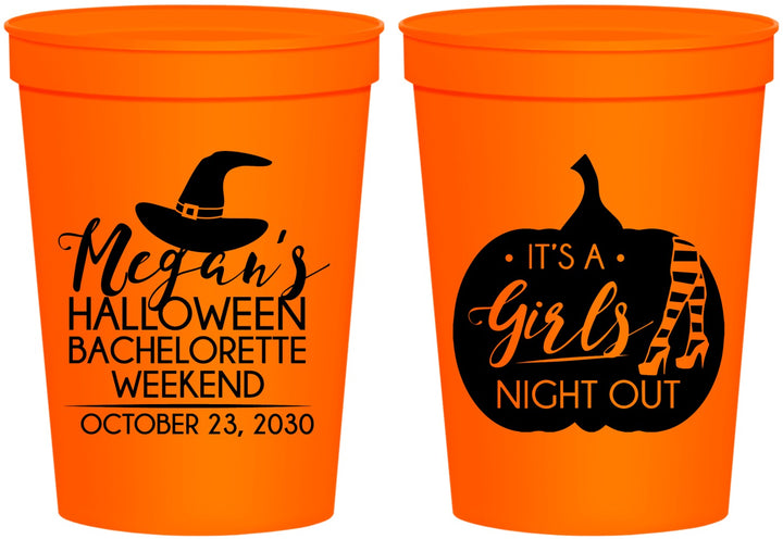 Personalized Bachelorette 16 oz Stadium Cups - Halloween Girls Night Out | 60077