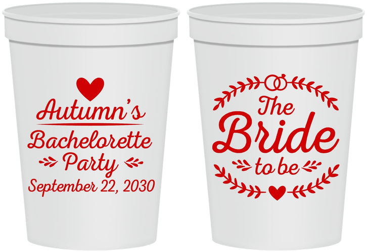 Personalized Bachelorette 16 oz Stadium Cups - Bride To Be | 60088
