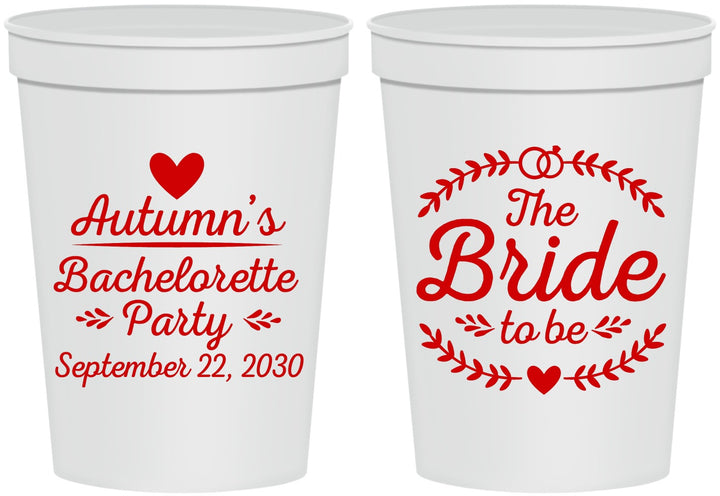 Personalized Bachelorette 16 oz Stadium Cups - Bride To Be | 60088