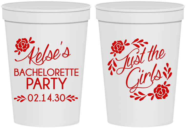 Personalized Bachelorette 16 oz Stadium Cups - Just The Girls | 60089