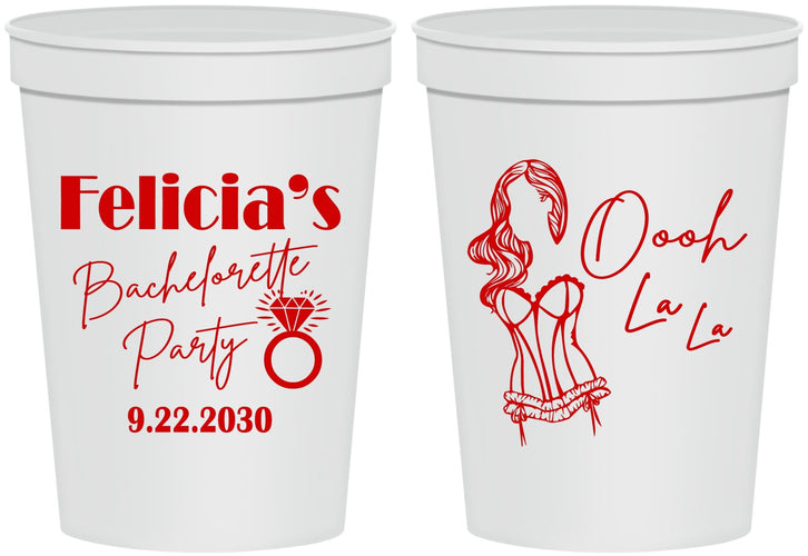 Personalized Bachelorette 16 oz Stadium Cups - Paris | 60090