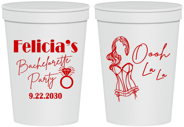Personalized Bachelorette 16 oz Stadium Cups - Paris | 60090