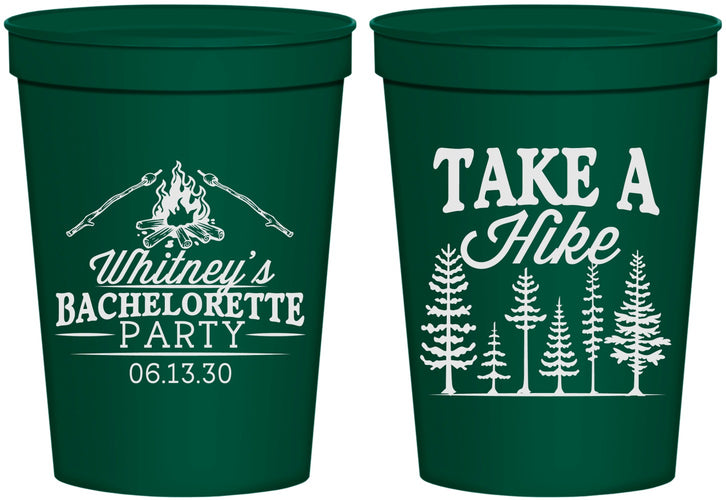 Personalized Bachelorette 16 oz Stadium Cups - Camping | 60098