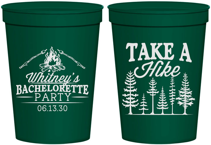 Personalized Bachelorette 16 oz Stadium Cups - Camping | 60098