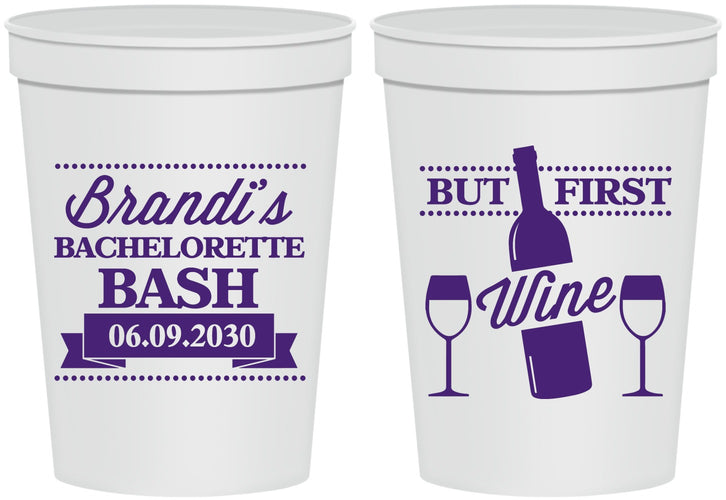 Personalized Bachelorette 16 oz Stadium Cups - Wine | 60099