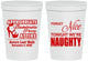 Personalized Bachelorette 16 oz Stadium Cups - Nice Tonight Naughty | 60112