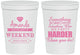 Personalized Bachelorette 16 oz Stadium Cups - Something Borrowed | 60131
