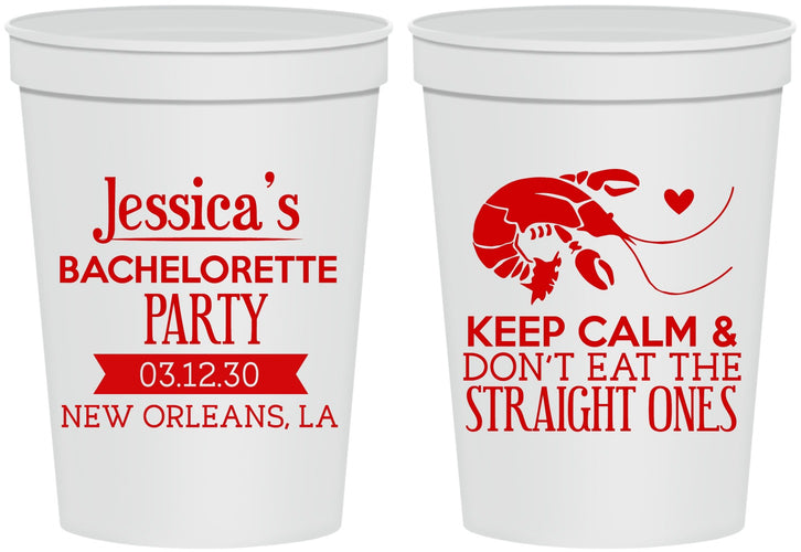 Personalized Bachelorette 16 oz Stadium Cups - Crawfish Boil | 60137