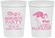 Personalized Bachelorette 16 oz Stadium Cups - Lets Get Flocked Up | 60143