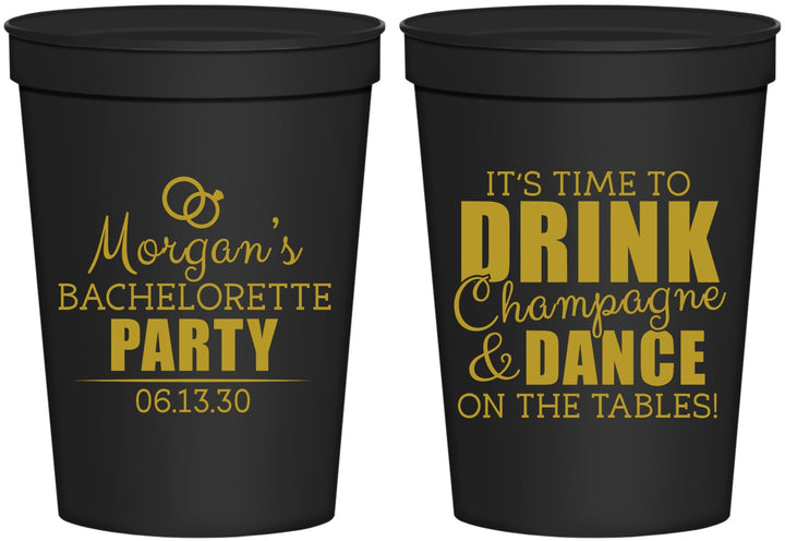 Personalized Bachelorette 16 oz Stadium Cups - Drink Champagne Dance | 60154