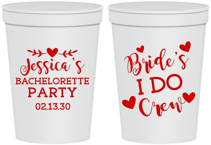 Personalized Bachelorette 16 oz Stadium Cups - Brides I Do Crew | 60159