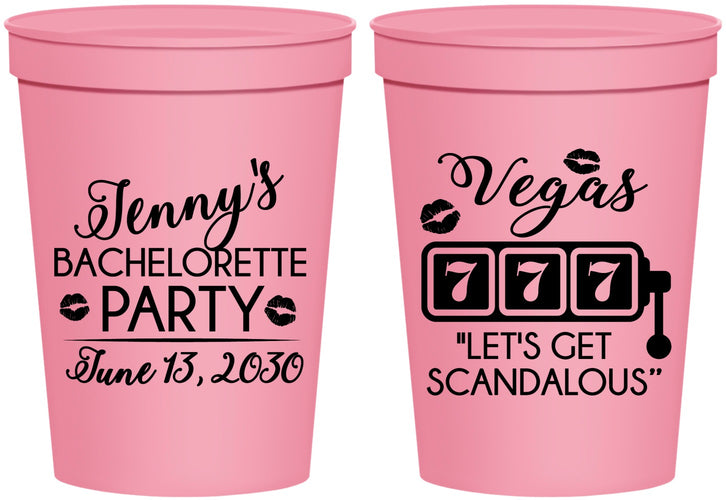 Personalized Bachelorette 16 oz Stadium Cups - Las Vegas | 60170
