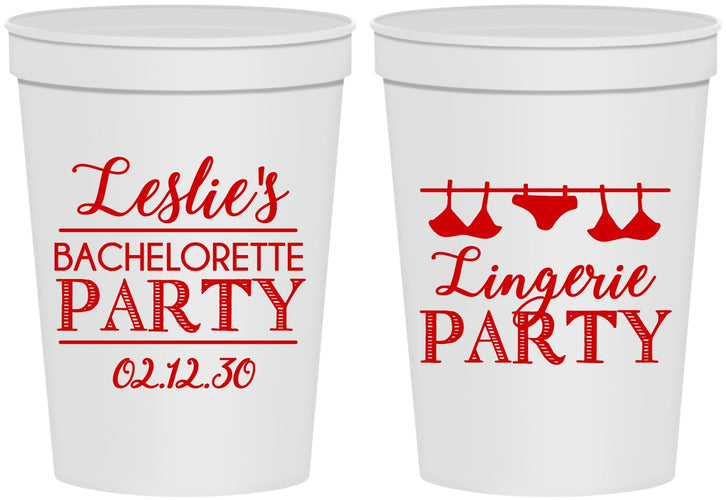 Personalized Bachelorette 16 oz Stadium Cups - Lingerie Party | 60171