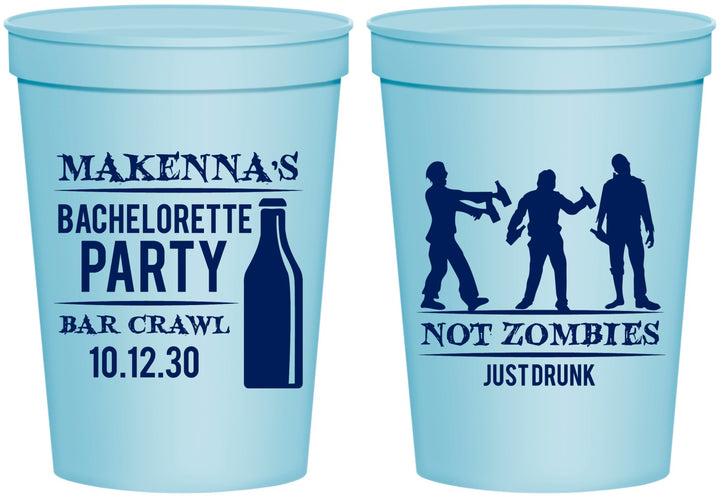 Personalized Bachelorette 16 oz Stadium Cups - Zombie | 60173