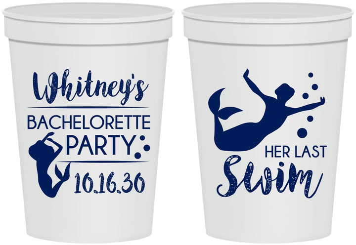 Personalized Bachelorette 16 oz Stadium Cups - Mermaid | 60175
