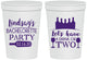 Personalized Bachelorette 16 oz Stadium Cups - Wine Drink Or Two | 60178