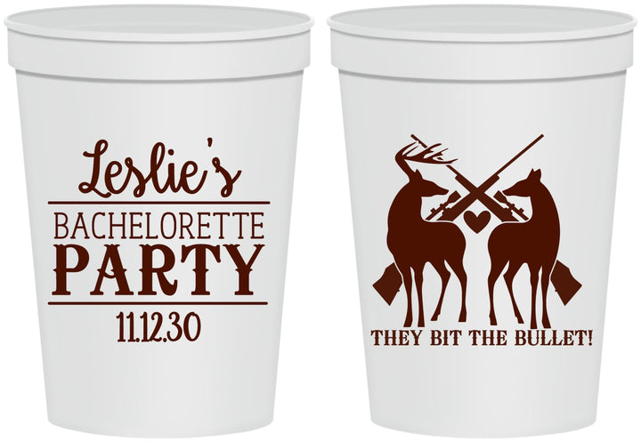 Personalized Bachelorette 16 oz Stadium Cups - Hunting | 60187