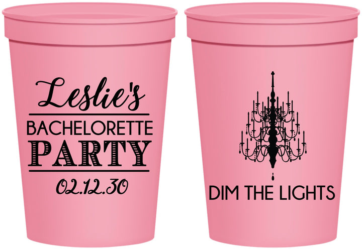 Personalized Bachelorette 16 oz Stadium Cups - Lights | 60188