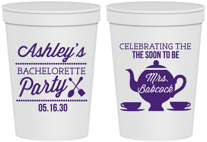 Personalized Bachelorette 16 oz Stadium Cups - Teapot | 60189