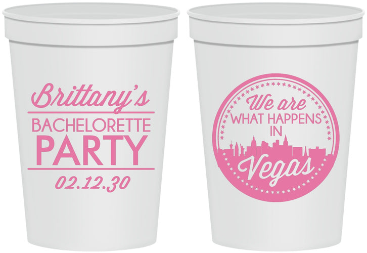 Personalized Bachelorette 16 oz Stadium Cups - Las Vegas | 60190