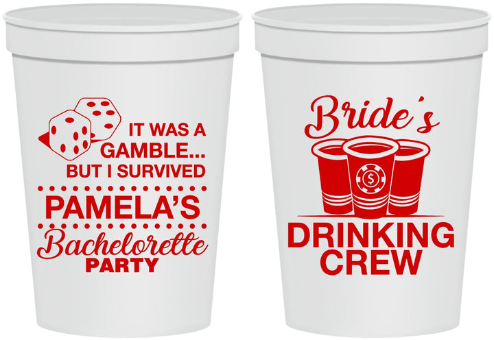 Personalized Bachelorette 16 oz Stadium Cups - Las Vegas | 60194