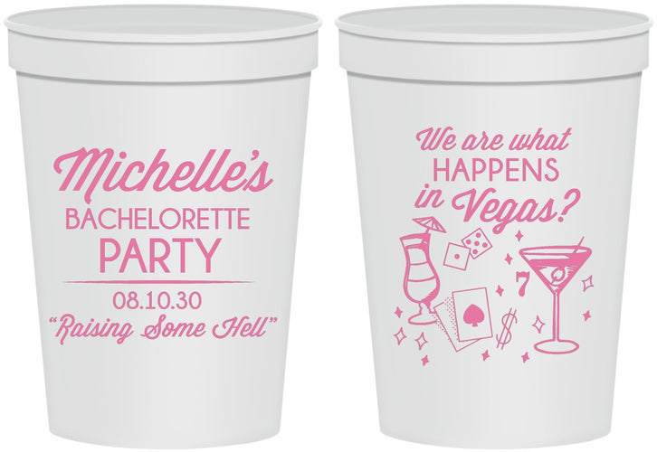 Personalized Bachelorette 16 oz Stadium Cups - Las Vegas | 60199