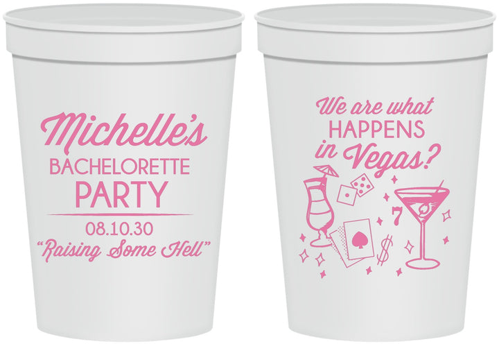 Personalized Bachelorette 16 oz Stadium Cups - Las Vegas | 60199