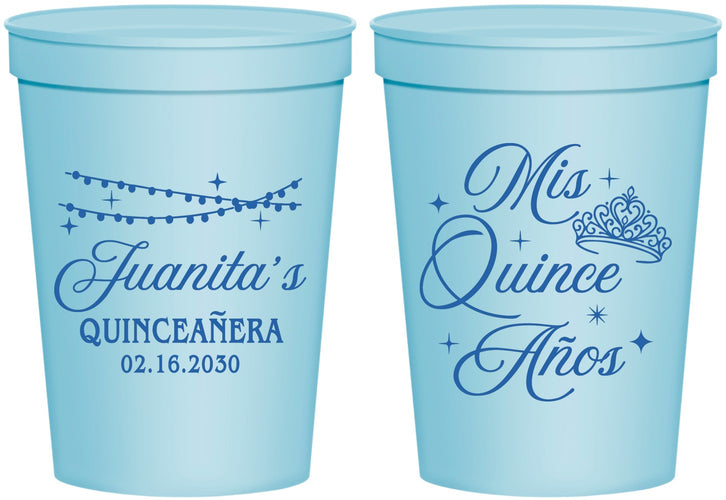 Personalized Quinceanera 16 oz Stadium Cups - Mis Quince Anos | 70001