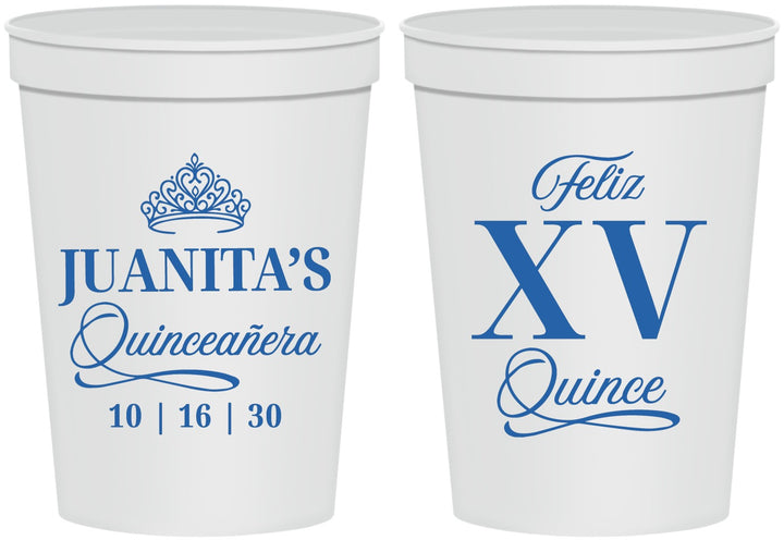Personalized Quinceanera 16 oz Stadium Cups - Mis Quince Anos | 70003