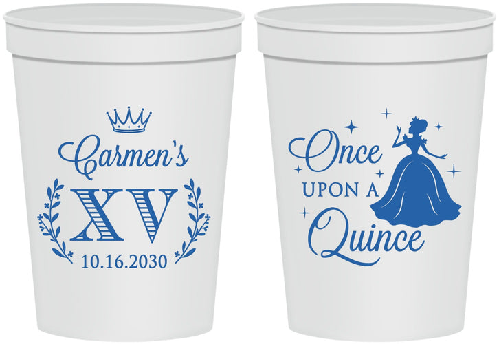 Personalized Quinceanera 16 oz Stadium Cups - Once Upon A Quince | 70011