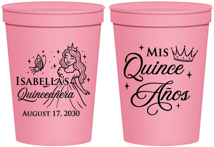 Personalized Quinceanera 16 oz Stadium Cups - Mis Quince Anos | 70012