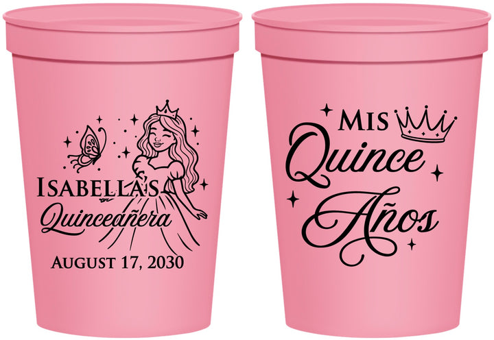 Personalized Quinceanera 16 oz Stadium Cups - Mis Quince Anos | 70012