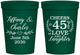 Personalized Anniversary 16 oz Stadium Cups - Cheers To 45 Years | 80006