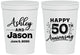Personalized Anniversary 16 oz Stadium Cups - 50th Wedding | 80007