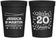 Personalized Anniversary 16 oz Stadium Cups - Cheers To 20 Years | 80011