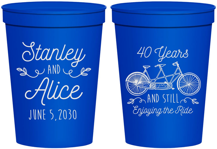 Personalized Anniversary 16 oz Stadium Cups - Cheers To 40 Years | 80025