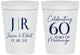Personalized Anniversary 16 oz Stadium Cups - 60 Years Of Marriage | 80029